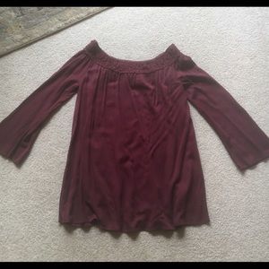 NWOT Tobi Maroon Flowy Dress